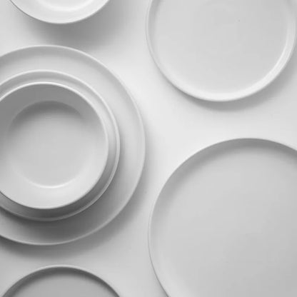 Dinnerware Sets, Stoneware Dinnerware Sets, Plates and Bowls Sets, Dishes, 12-Piece Service for 4, Matte Black