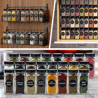 120ML Seasoning Shaker Bottles Glass Spices Condiment Jars Kitchen Salt and Pepper Shaker Spices Boxes for Kitchen Gadget Tool