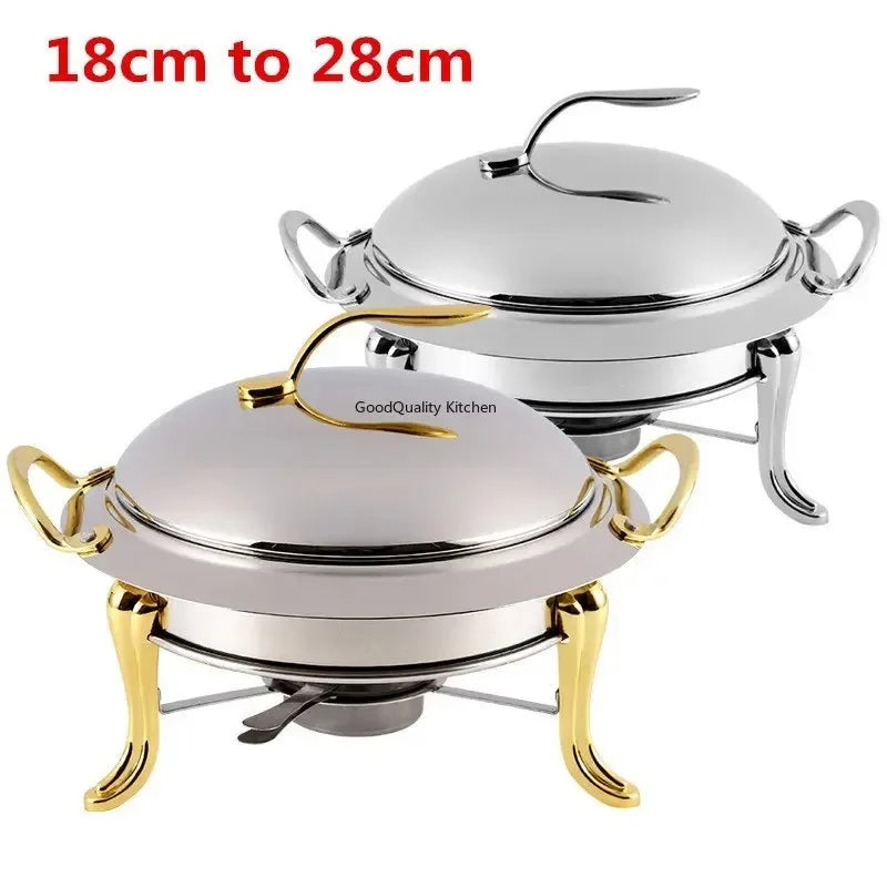 Thickened stainless steel alcohol dry gold pot small hotpot restaurant Pot hotel commercial household shabu fry pot in chizzyz kitchen