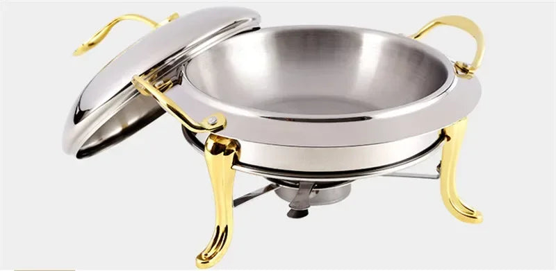 Thickened stainless steel alcohol dry gold pot small hotpot restaurant Pot hotel commercial household shabu fry pot in chizzyz kitchen