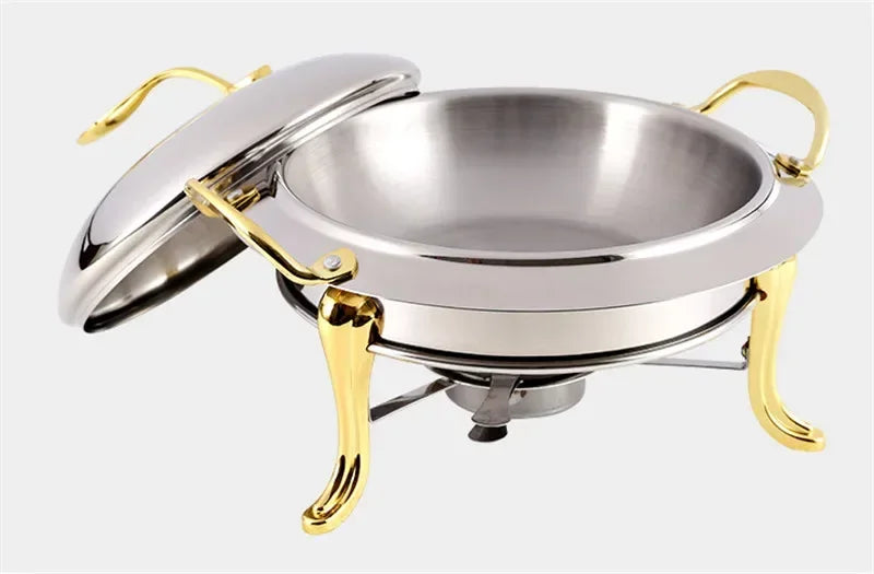 Thickened stainless steel alcohol dry gold pot small hotpot restaurant Pot hotel commercial household shabu fry pot in chizzyz kitchen