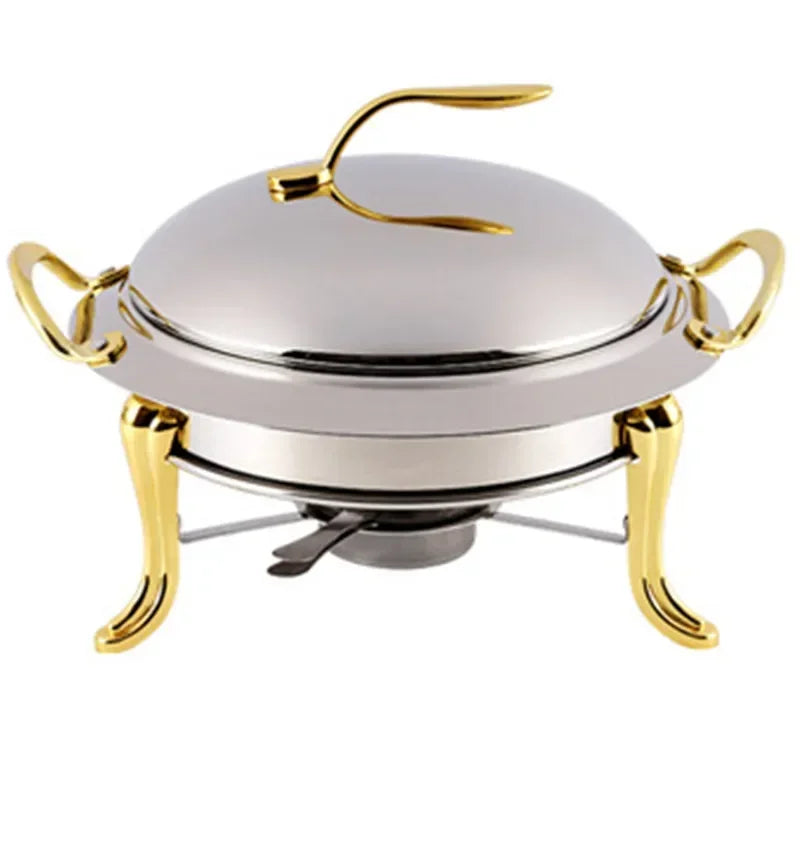 Thickened stainless steel alcohol dry gold pot small hotpot restaurant Pot hotel commercial household shabu fry pot in chizzyz kitchen